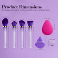 Professional 4 Pcs Makeup Brush Set WithTriangle Sponges, Extra-large Dual-purpose Makeup Sponge & Soft Finger Sponges for Flawless Daily Use - Travel-friendly Multi-purpose & Makeup Sponges