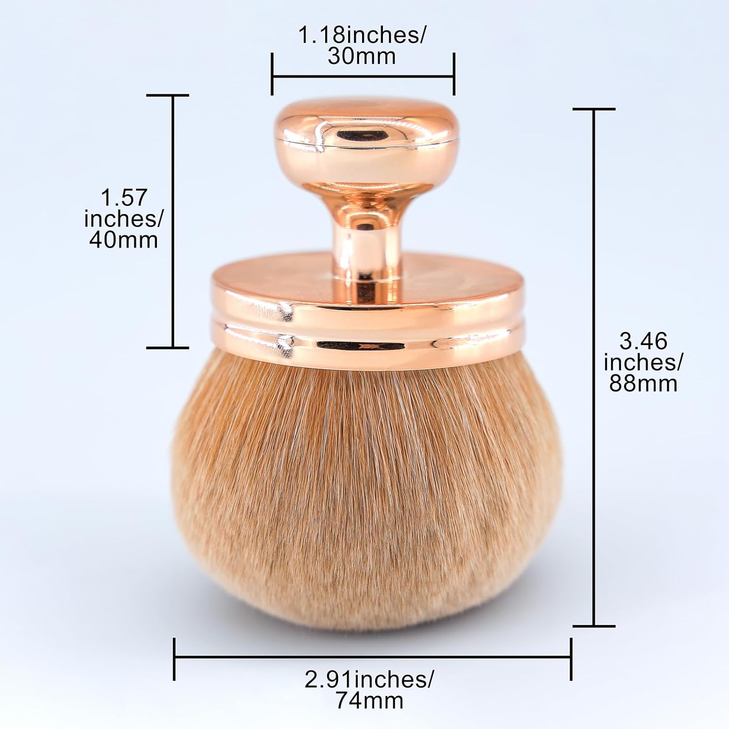 Extra Large Body Makeup Brush For Self Tanner, Self Tan Back Applicator, 74mm Wide-headed Kabuki Brush For Bronzers Blend Self Tanning Applicator, Oval Face Leg Makeup Brush With Drawstring Bag